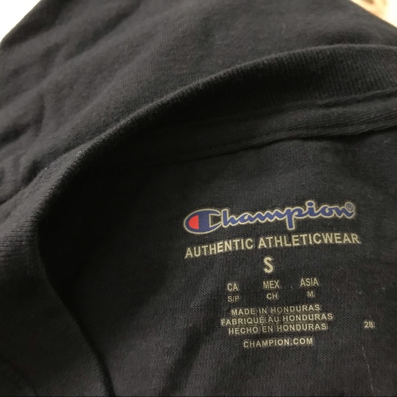 Champion Men T-shirt Size S Navy Blue Shortsleeve - Picture 4 of 6